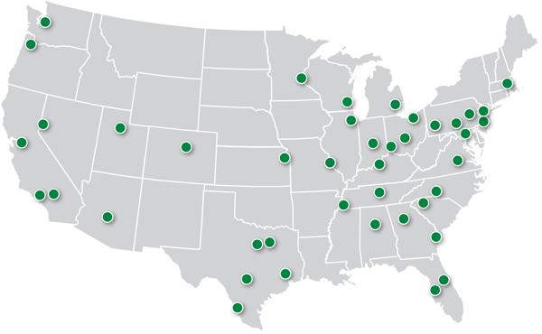 Map of locations